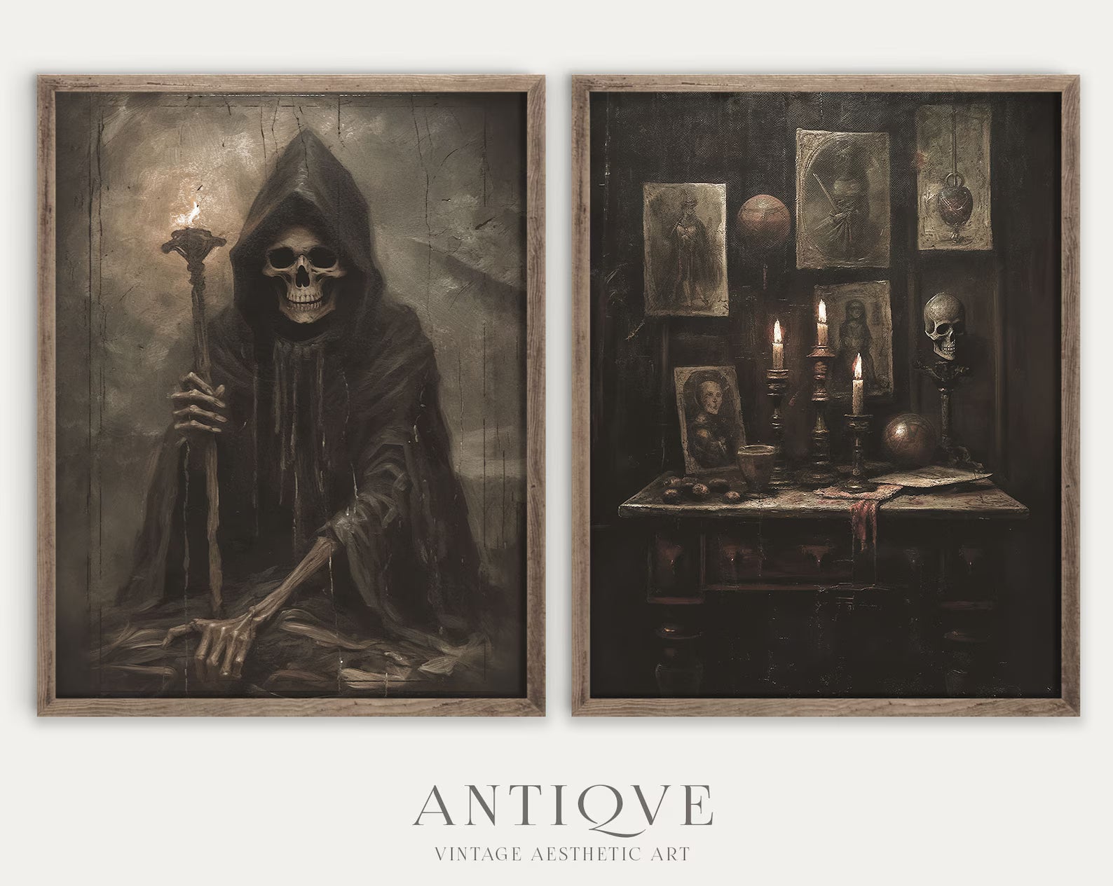 Dark and Moody Halloween Print Set | Mysterious Gallery Wall | printable download