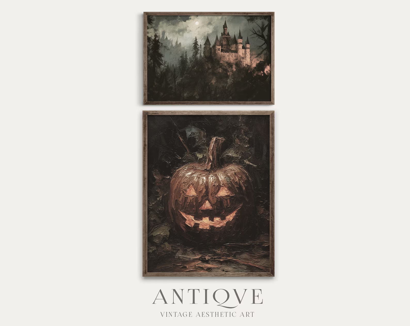 Dark and Moody Halloween Print Set | Mysterious Gallery Wall | printable download