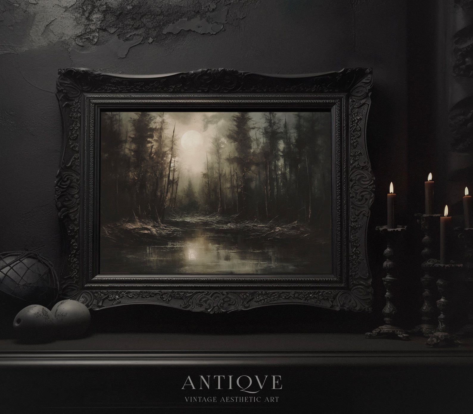 Dark and Moody Halloween Print Set | Mysterious Gallery Wall | printable download