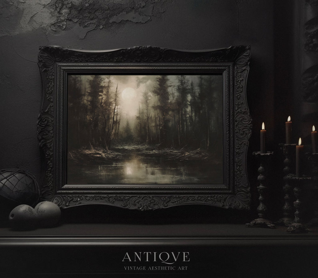 Dark and Moody Halloween Print Set | Mysterious Gallery Wall | printable download